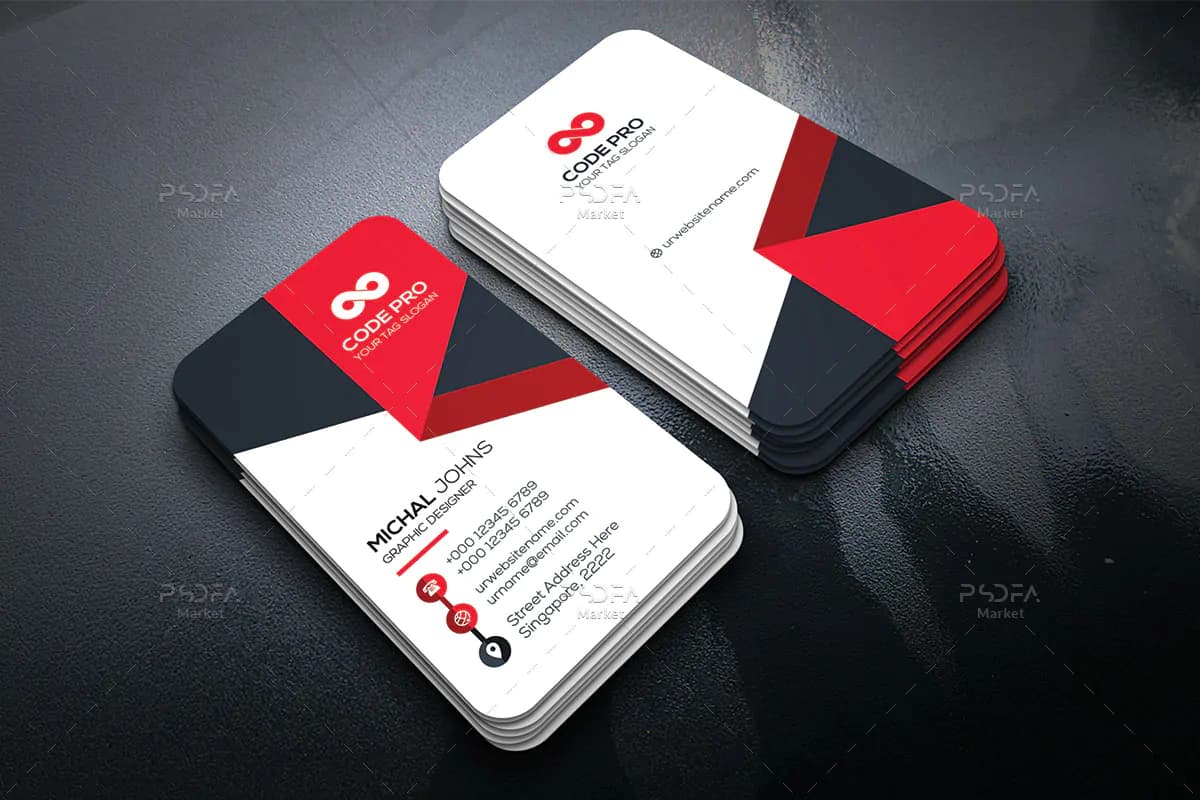طرح لایه باز کارت ویزیت زیبا – PSD — تصویر ۴