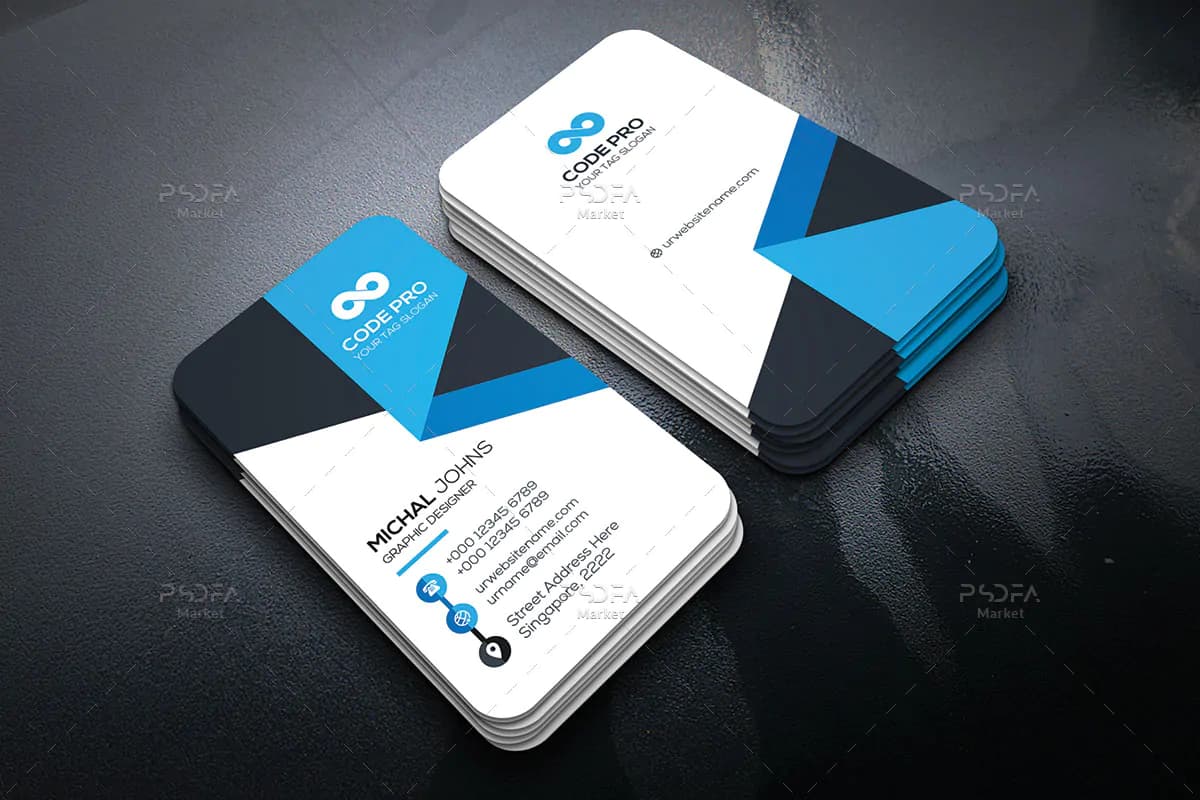 طرح لایه باز کارت ویزیت زیبا – PSD — تصویر ۲