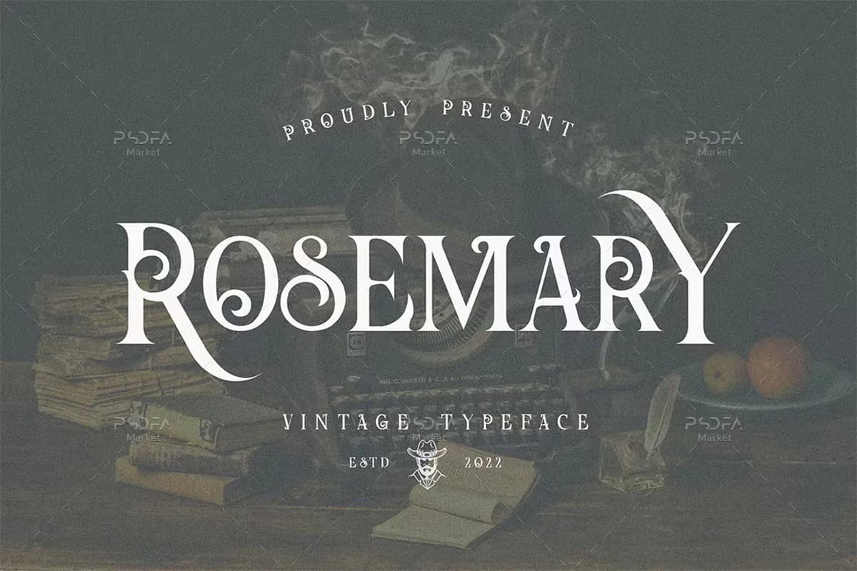 فونت طرح دار و تزئینی کلاسیک و رویایی Rosemary
