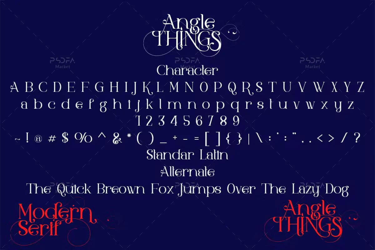 فونت مدرن و زیبای Angle Things — تصویر ۷