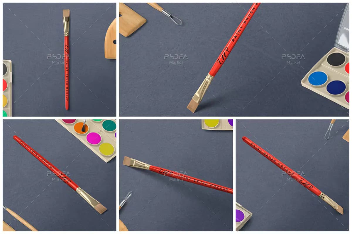 موکاپ قلمو آبرنگ