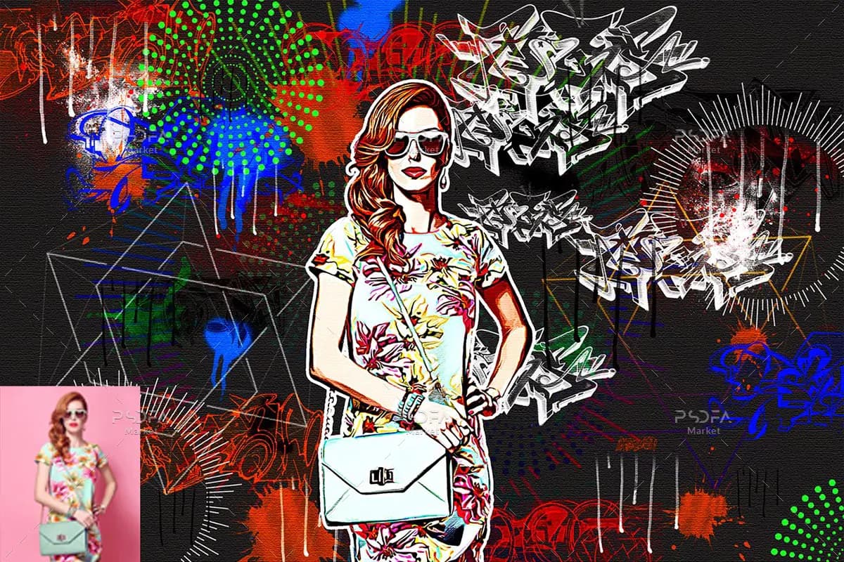اکشن فتوشاپ افکت وکتور پاپ آرت — تصویر ۵