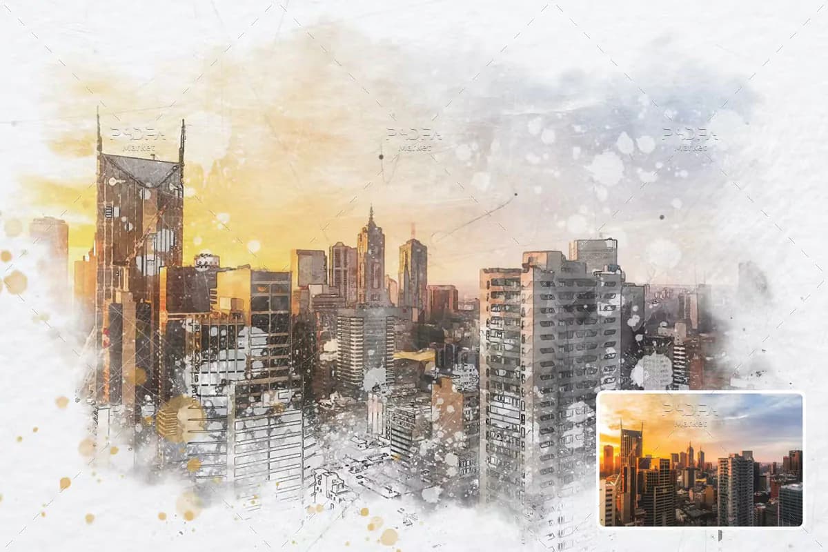 اکشن فتوشاپ افکت عکس و پوستر آبرنگی — تصویر ۶