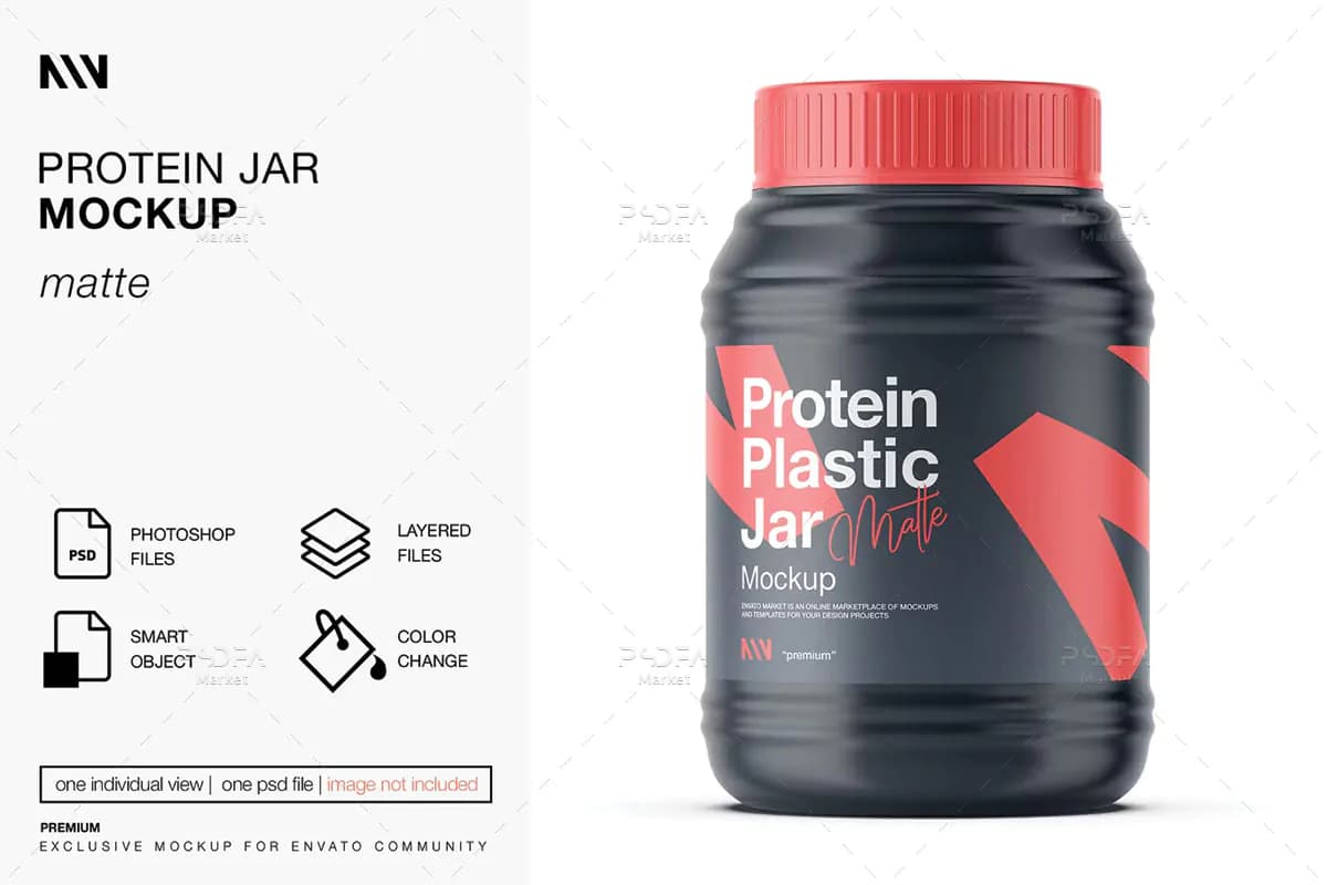 موکاپ قوطی مکمل پروتئین مات – 900 گرمی