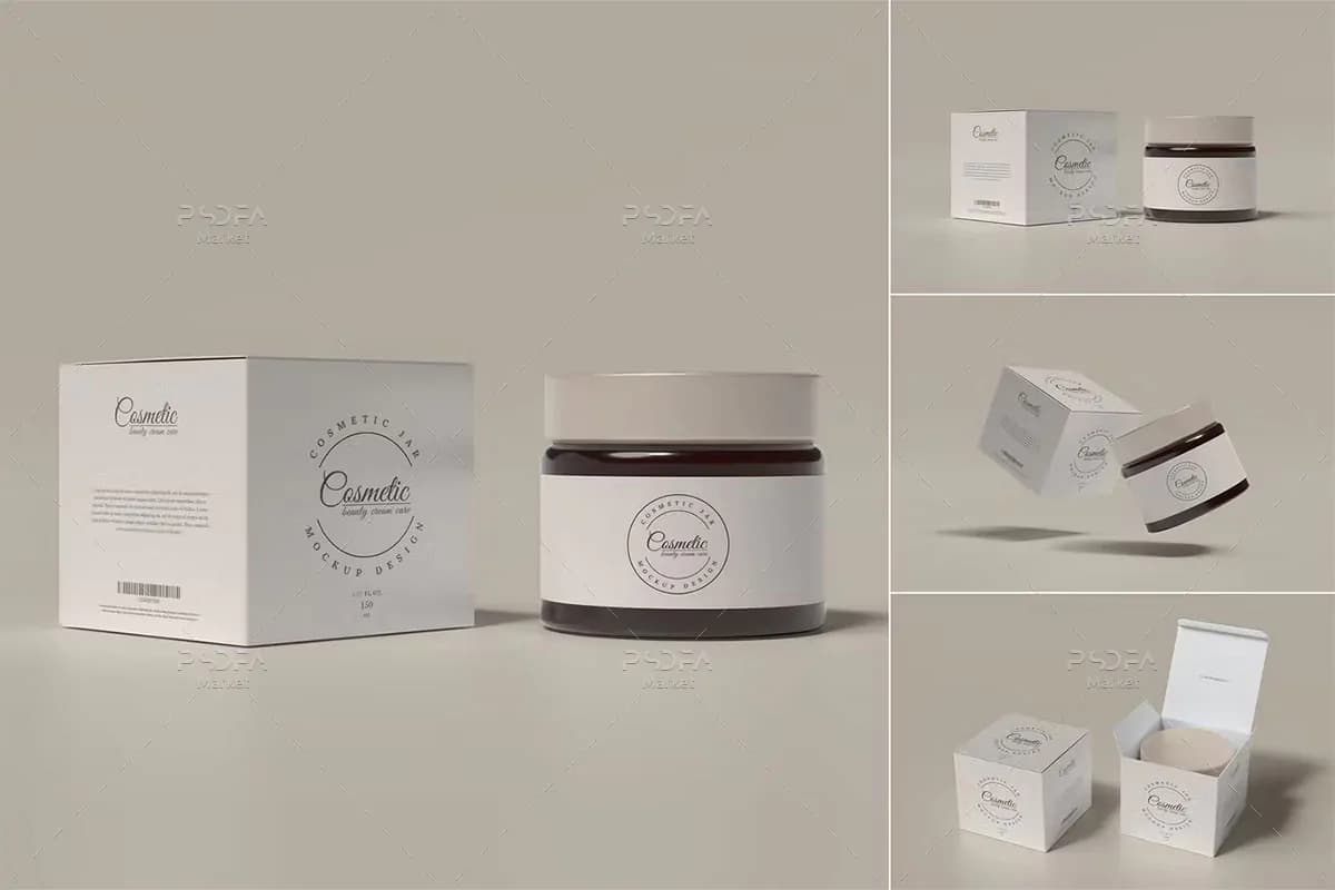 موکاپ جعبه بسته بندی آرایشی و بهداشتی