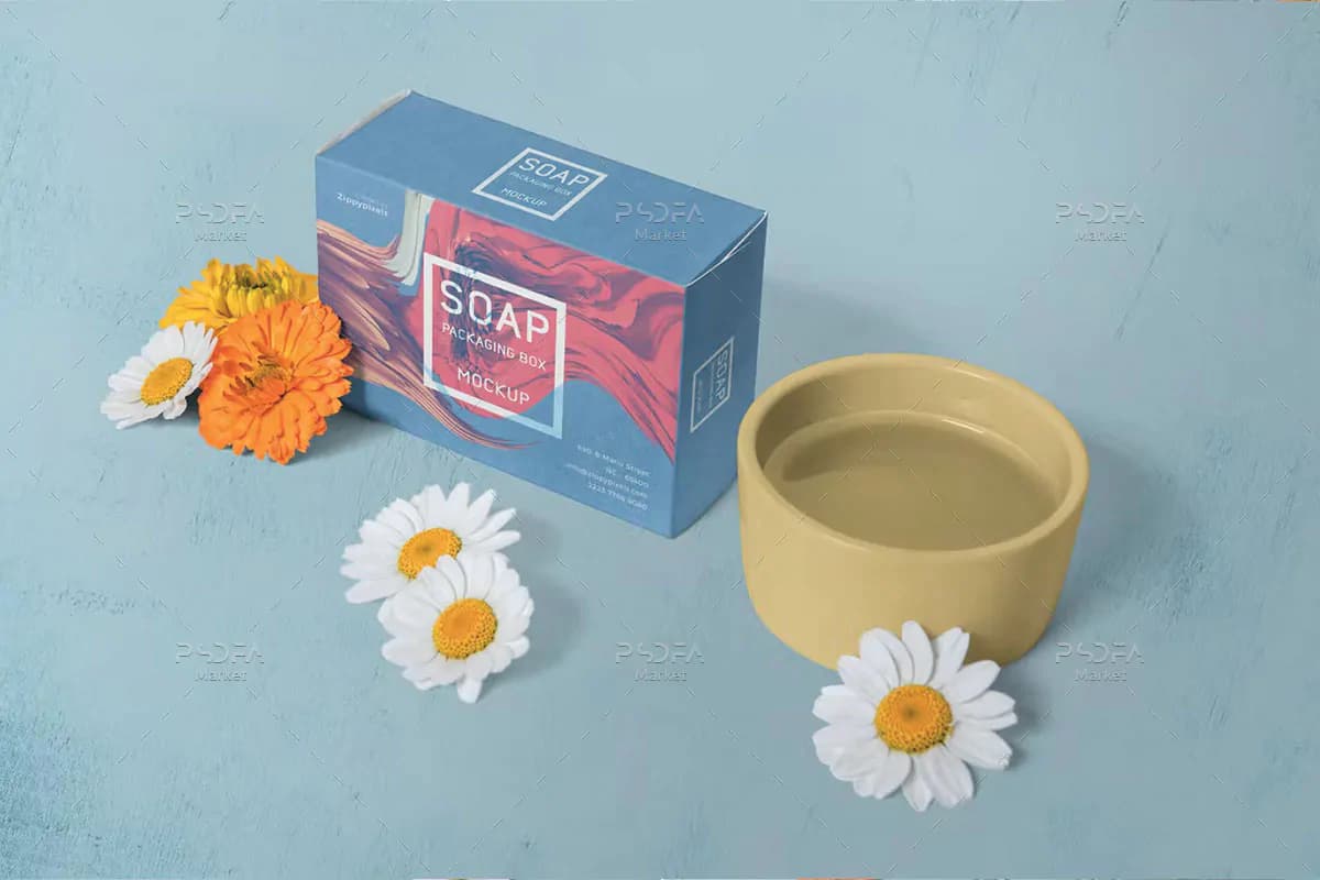 موکاپ بسته بندی صابون آرایشی و بهداشتی — تصویر ۲