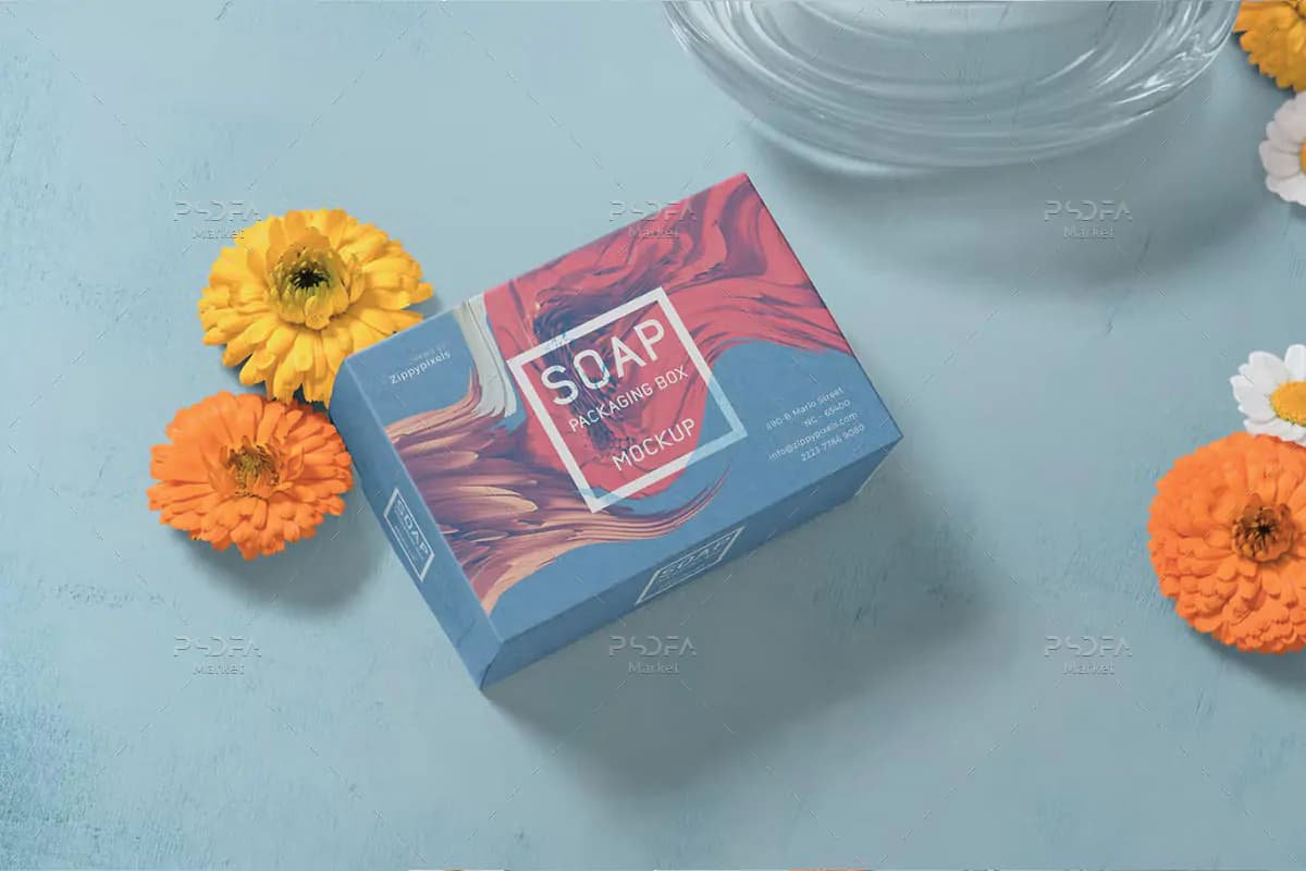 موکاپ بسته بندی صابون آرایشی و بهداشتی — تصویر ۵