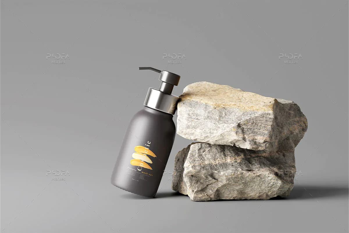 10 موکاپ بطری پمپی آرایشی و بهداشتی شیک و زیبا
