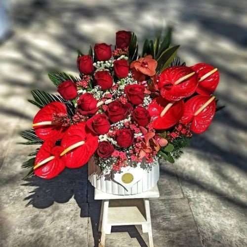 دسته گل برای بانک دی شعبه آزادی کد 137 سلسبیل شمالی 100a1566