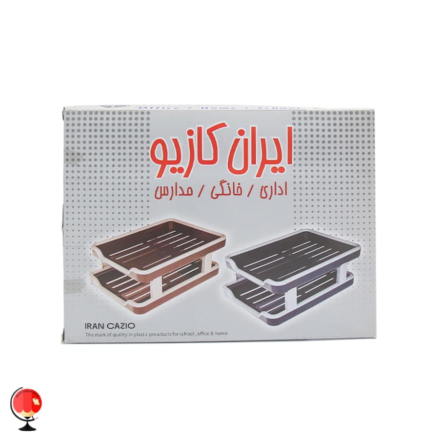 کازیه دو طبقه پلاستیکی رنگ طوسی ایران کازیو — تصویر ۲