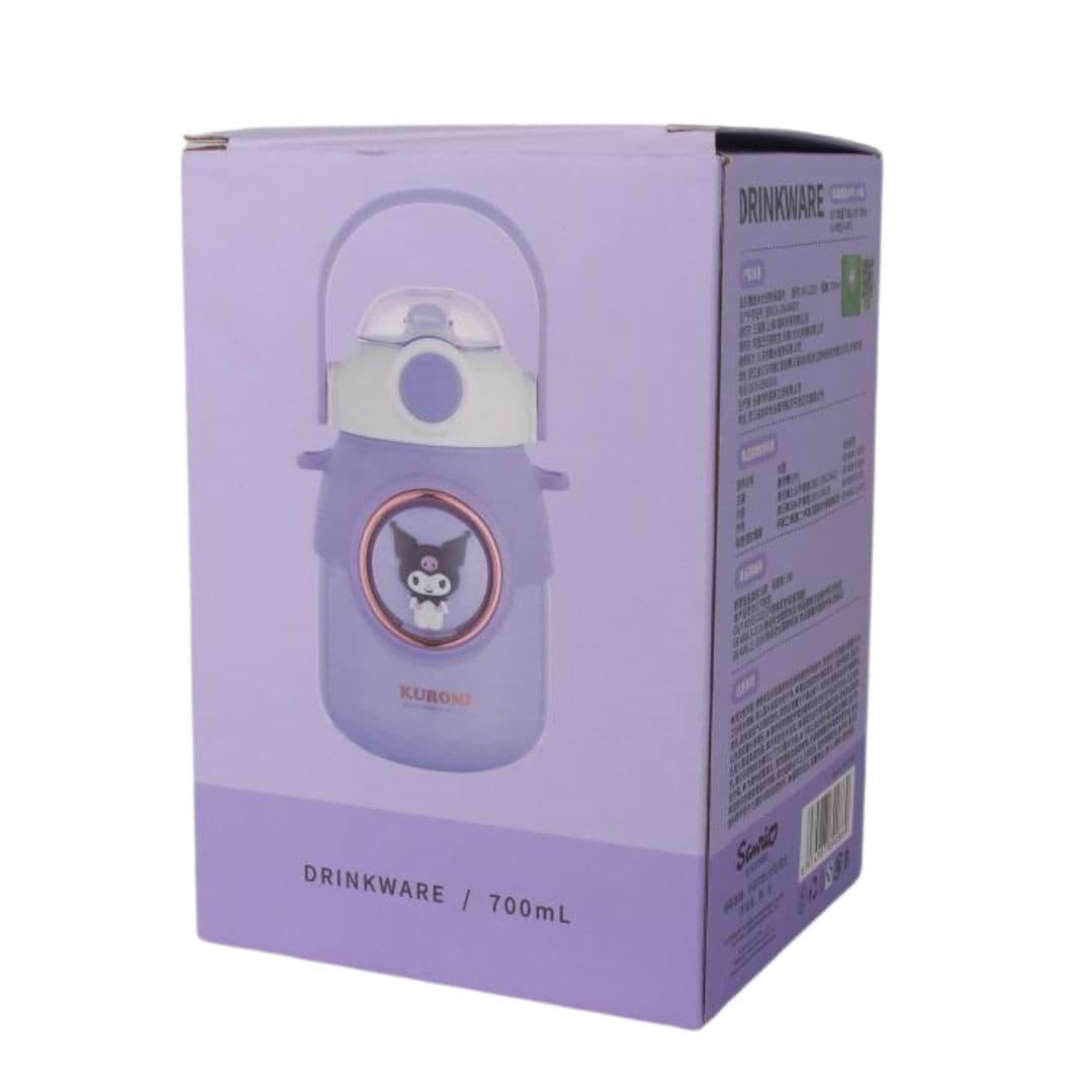 قمقمه استیل طرح کرومی در شیشه دور طلایی گنجایش 700ml کد 4131 — تصویر ۷