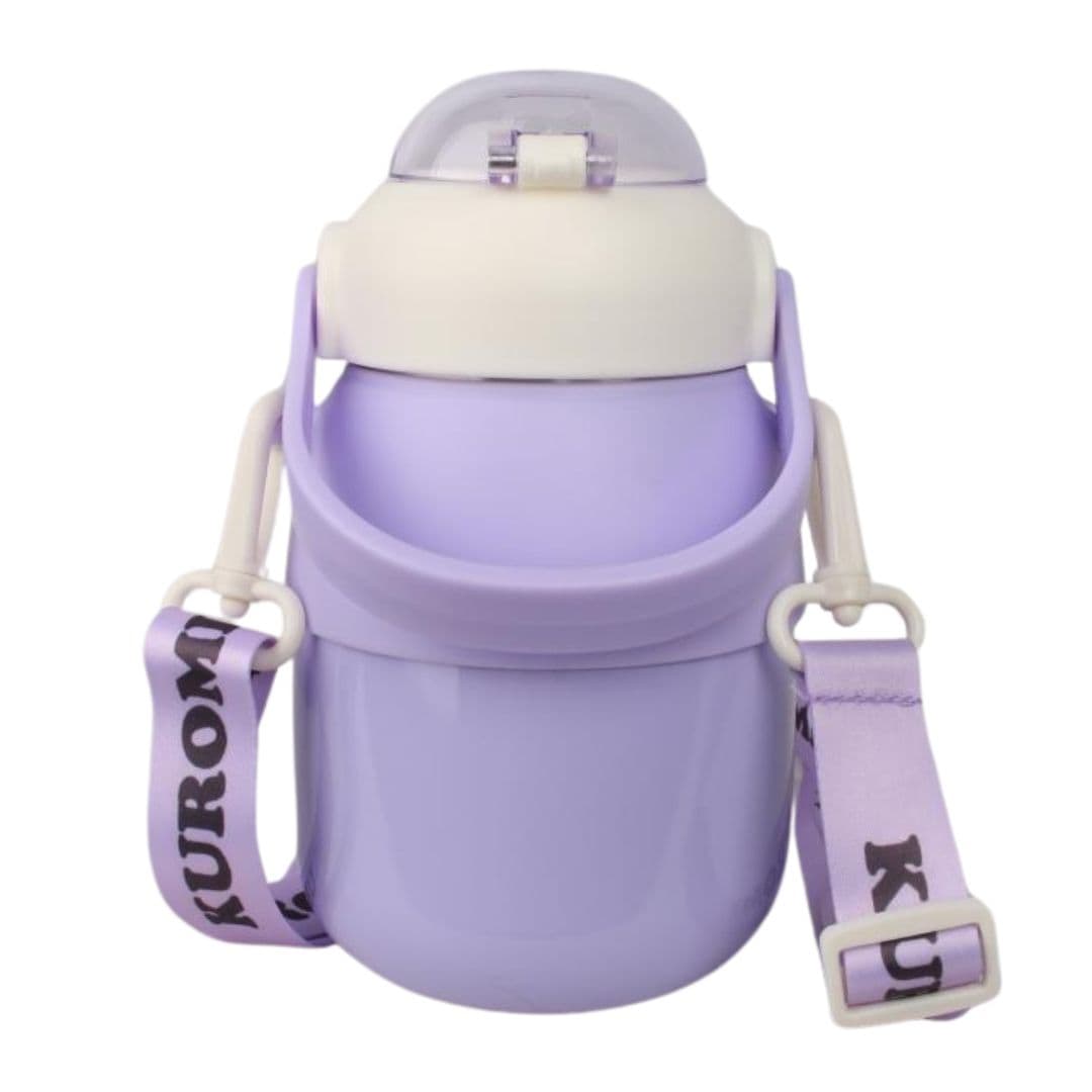 قمقمه استیل طرح کرومی در شیشه دور طلایی گنجایش 700ml کد 4131 — تصویر ۴