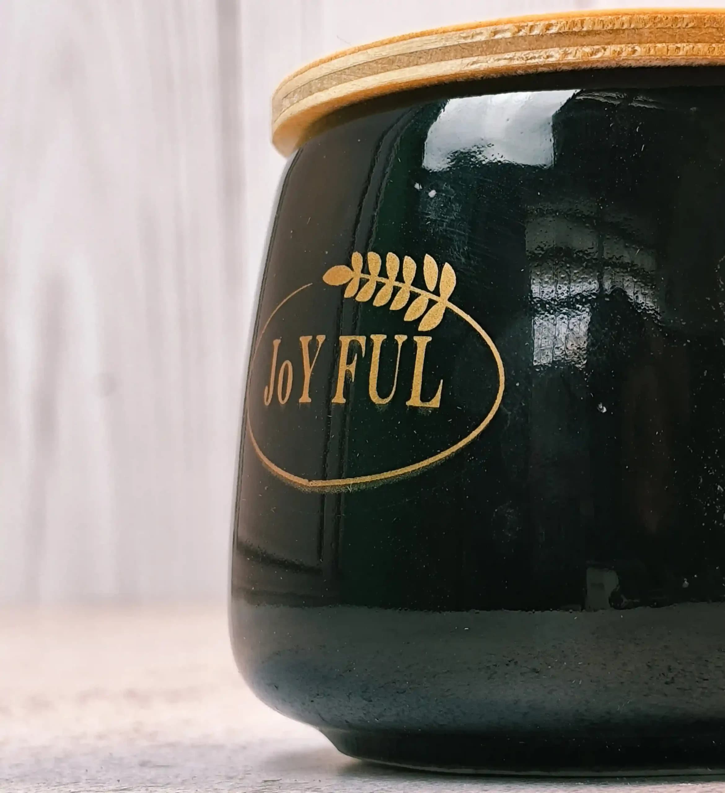 ماگ درب چوبی قاشق دار طرح Joy Ful — تصویر ۴