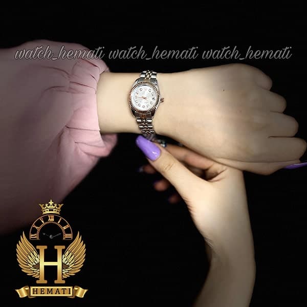 ساعت ست مردانه و زنانه رولکس دیت جاست RODJC101 (نقره ای رزگلد) — تصویر ۶