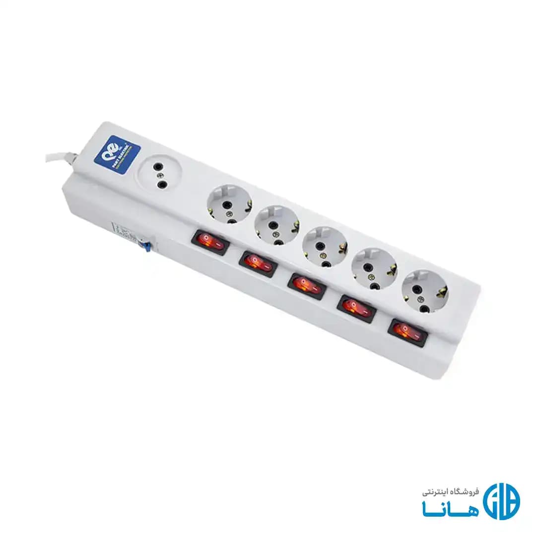 چند خانه فیوزدار 1+5 با کابل 1.8و 5 متری پارت الکتریک