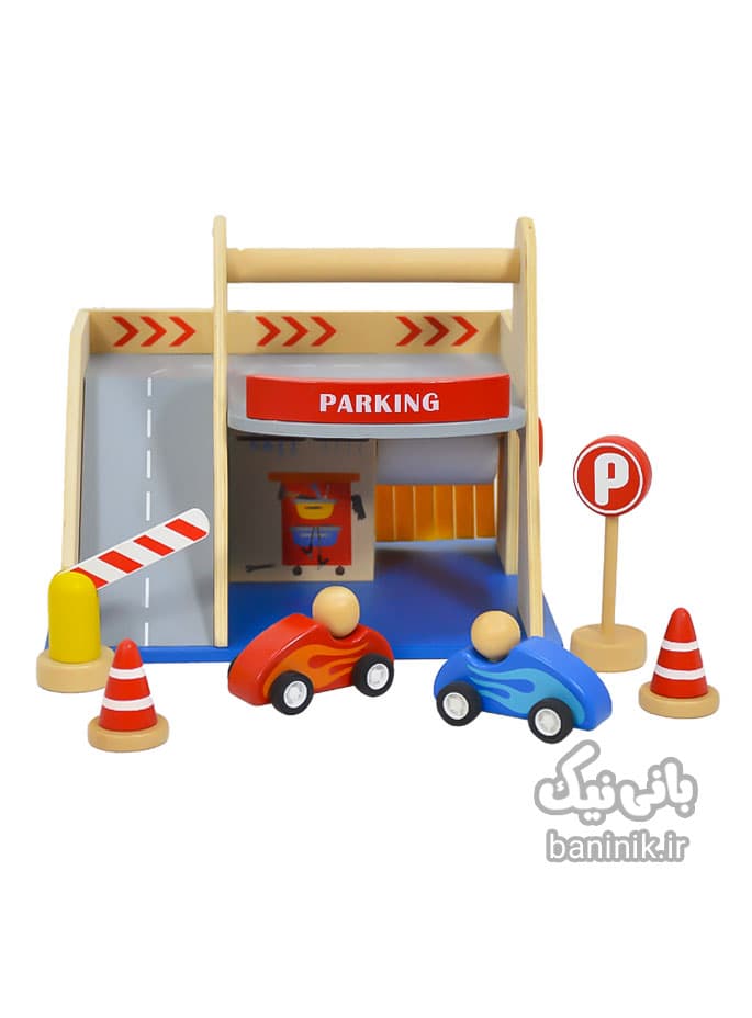 ست اسباب بازی چوبی پارکینگ و کارواش پیکاردو Picardo