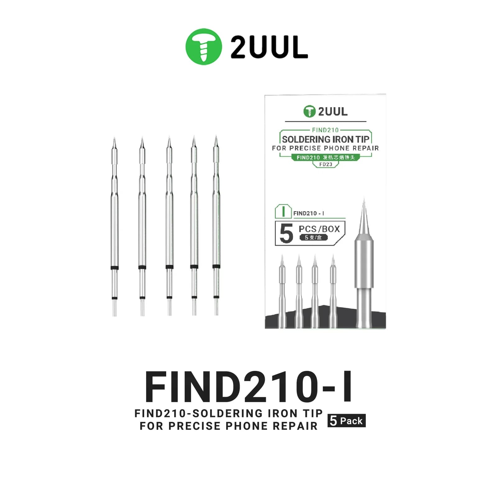 نوک هویه سر صاف C210-I برند 2UUL — تصویر ۲