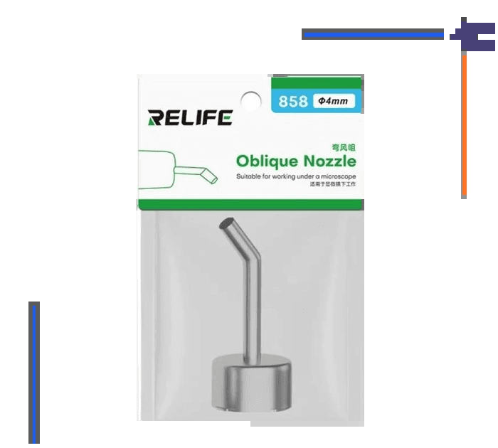 نازل هیتر سر کج RELIFE 858 4MM — تصویر ۲