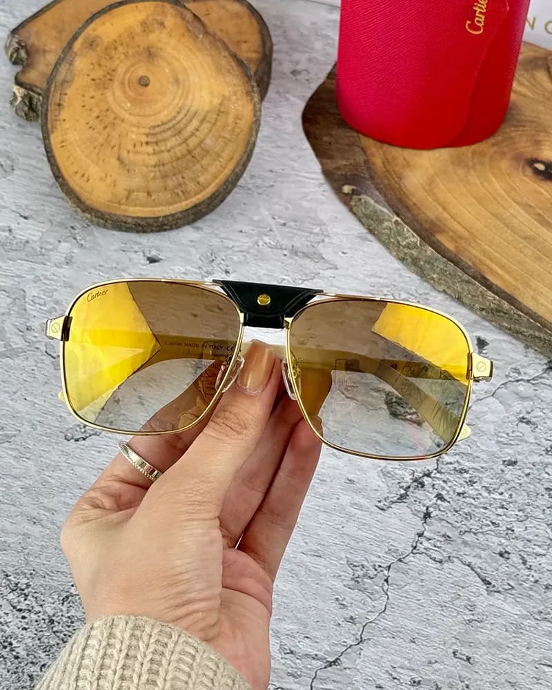 عینک آفتابی مردانه کارتیر مدل CARTIER CT0389S (SL) — تصویر ۵
