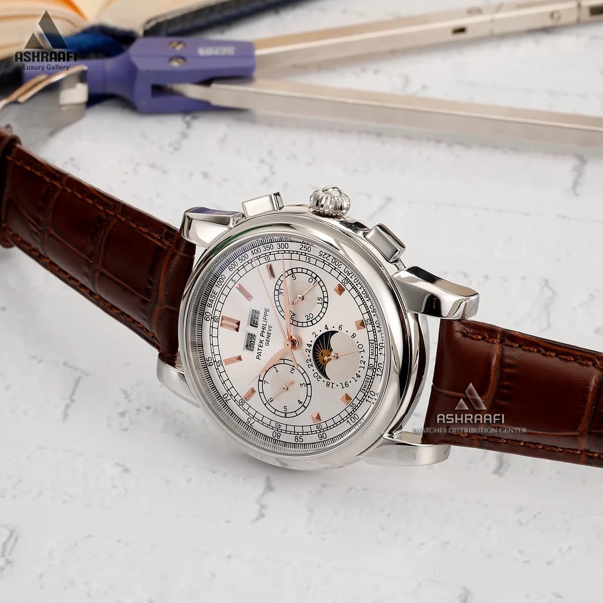 ساعت پتک فیلیپ بند چرمی Patek Philippe S2766G-BrSW97 — تصویر ۴