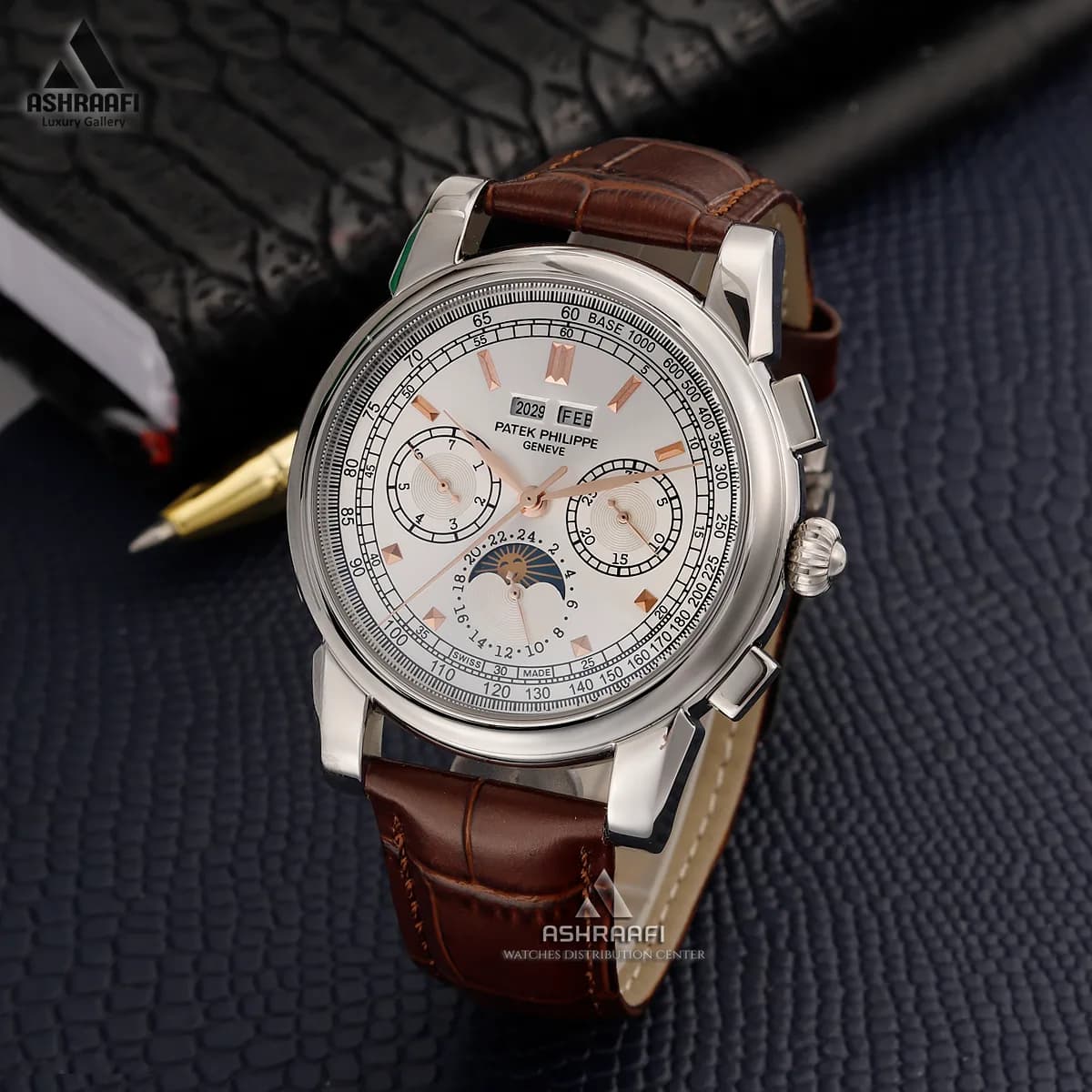 ساعت پتک فیلیپ بند چرمی Patek Philippe S2766G-BrSW97 — تصویر ۲