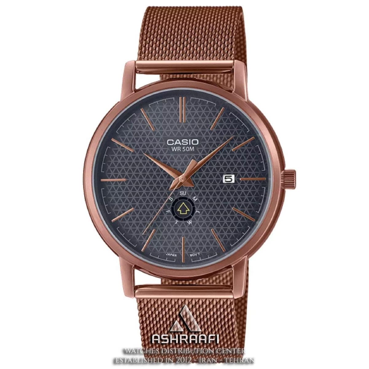 ساعت کاسیو بند حصیری Casio MTP-B125MR-8A