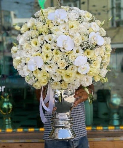 جام گل تبریک برای غرفه سازی نمایشگاه تهران 5357