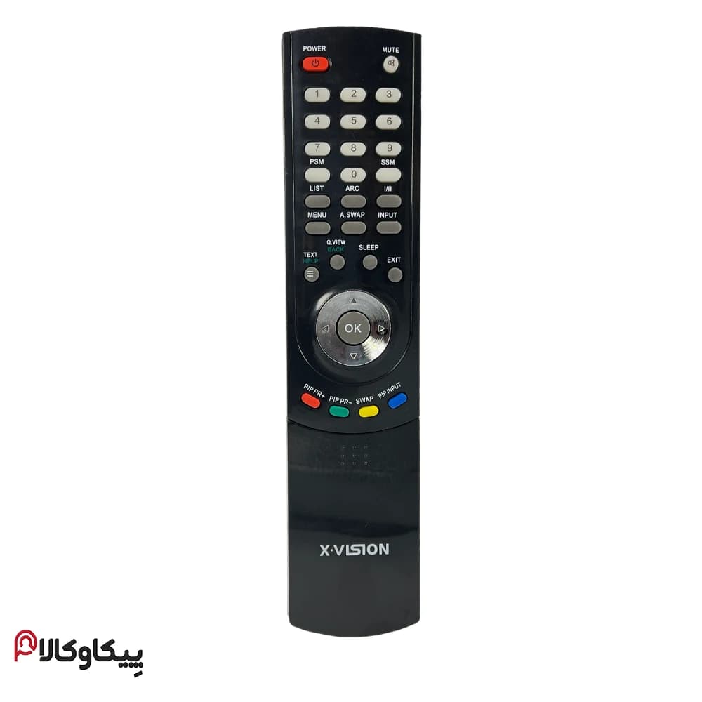 کنترل تلویزیون Xvision ایکس ویژن کشویی با دکمه رنگی