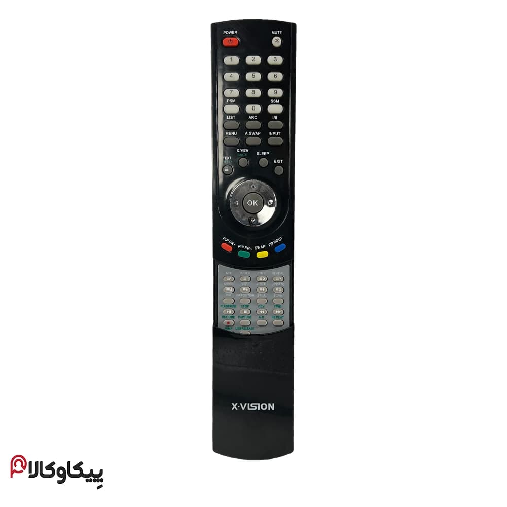 کنترل تلویزیون Xvision ایکس ویژن کشویی با دکمه رنگی — تصویر ۲