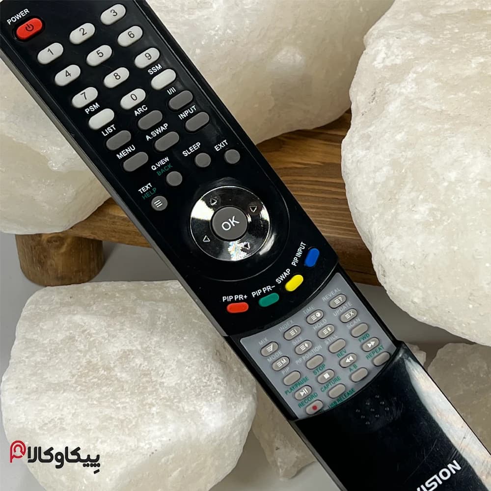 کنترل تلویزیون Xvision ایکس ویژن کشویی با دکمه رنگی — تصویر ۶