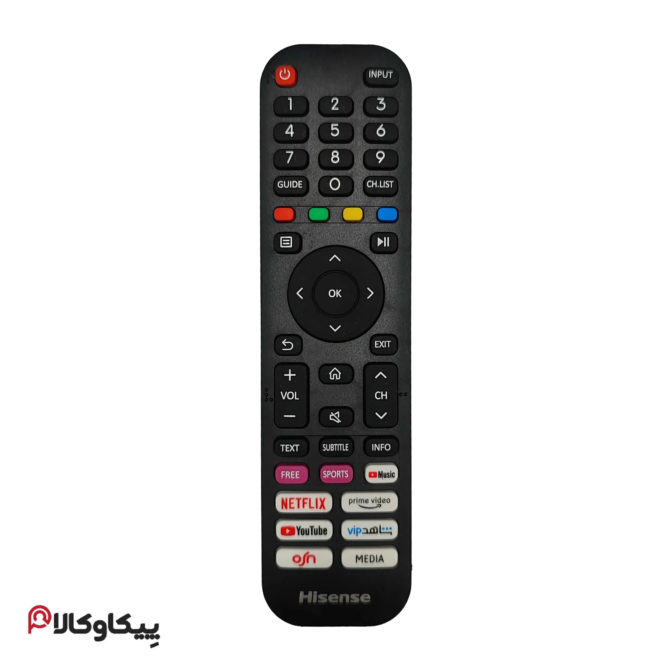 کنترل تلویزیون هايسنس HISENSE بيضي نت دار کوتاه (شاهد)