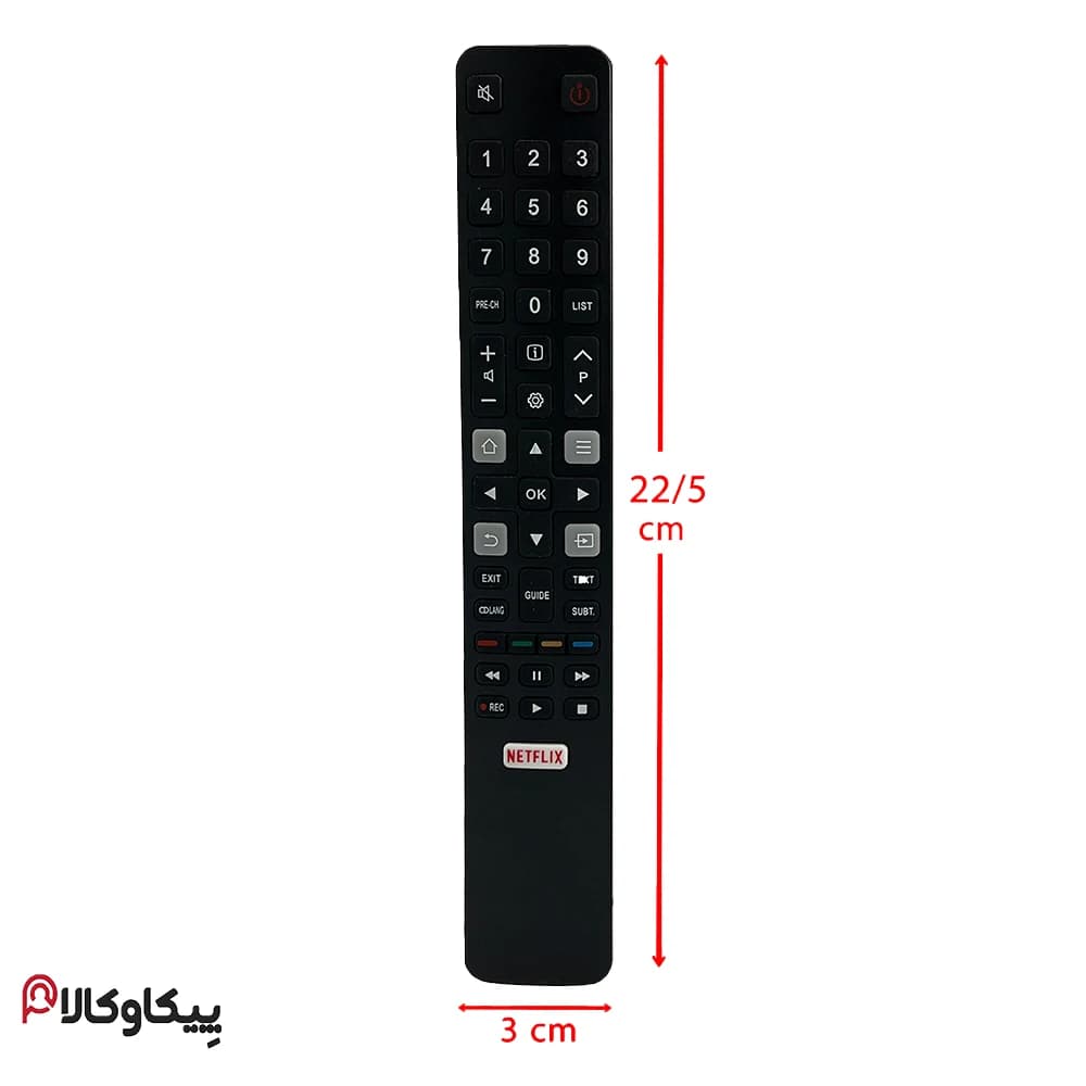 کنترل TCL تی سی ال LCD بلند نت فلیکس دار — تصویر ۳