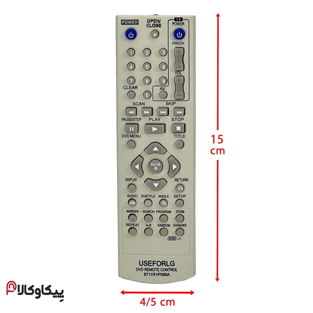 کنترل ال جی LG DVD نقره ای قدیم — تصویر ۴