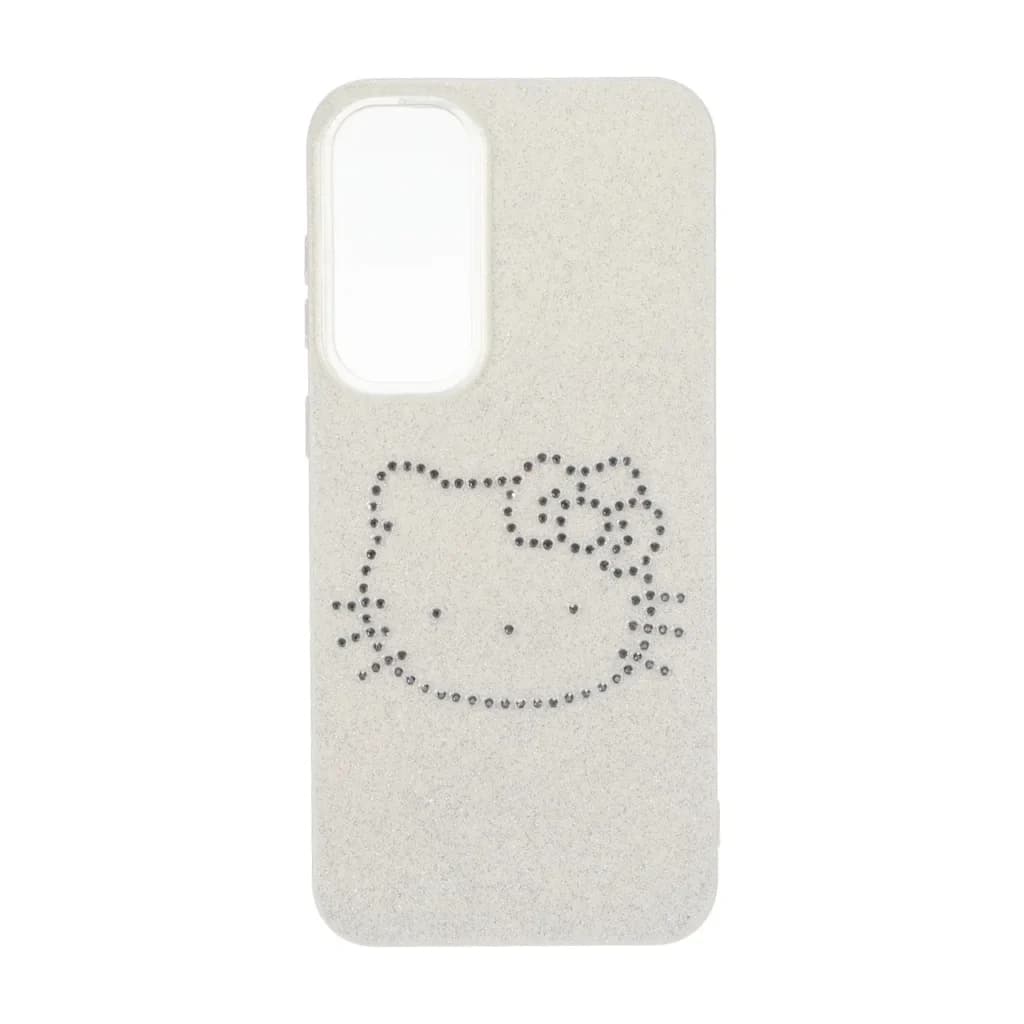 قاب اکلیلی Kitty نگین دار Samsung Galaxy S23 FE – کرم — تصویر ۲