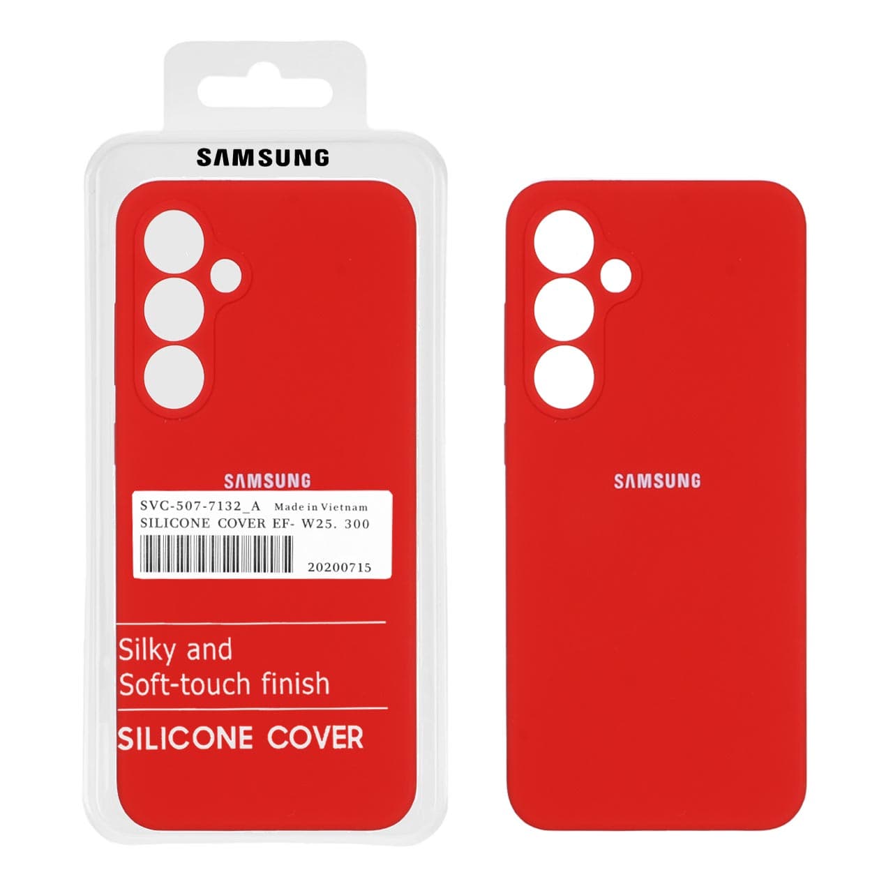 قاب سیلیکونی پاک کنی اورجینال درجه یک Samsung Galaxy S24 FE – قرمز (پک دار)