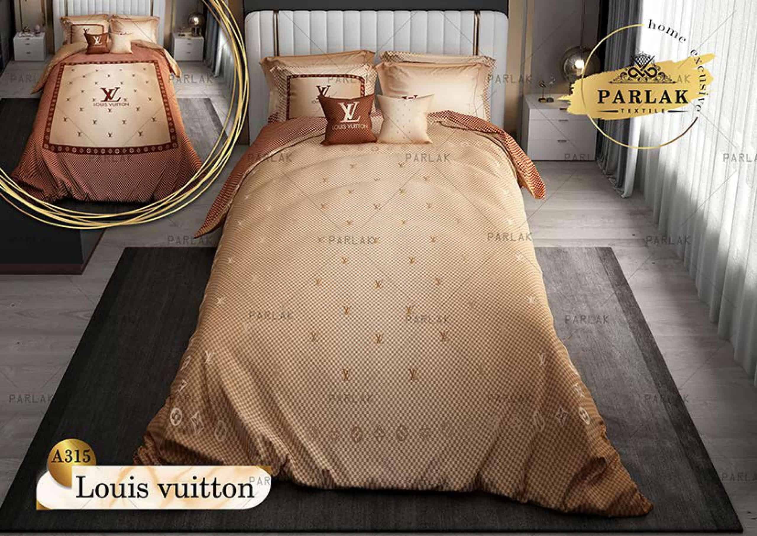 روتختی طرح Louis Vuitton دونفره برند پارلاک کد A315 — تصویر ۲