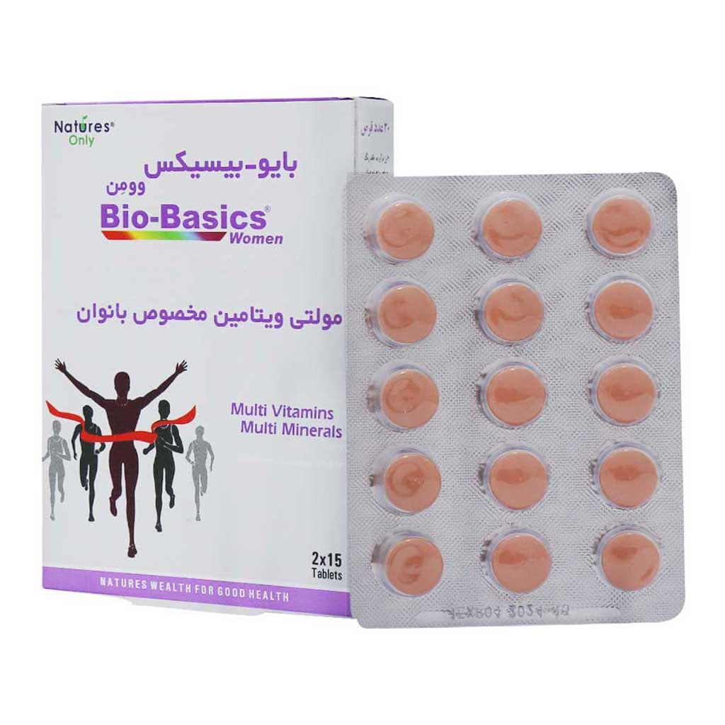 قرص مولتی ویتامین بایوبیسیکس مخصوص بانوان 30 عدد نیچرز اونلیNatures Only — تصویر ۲