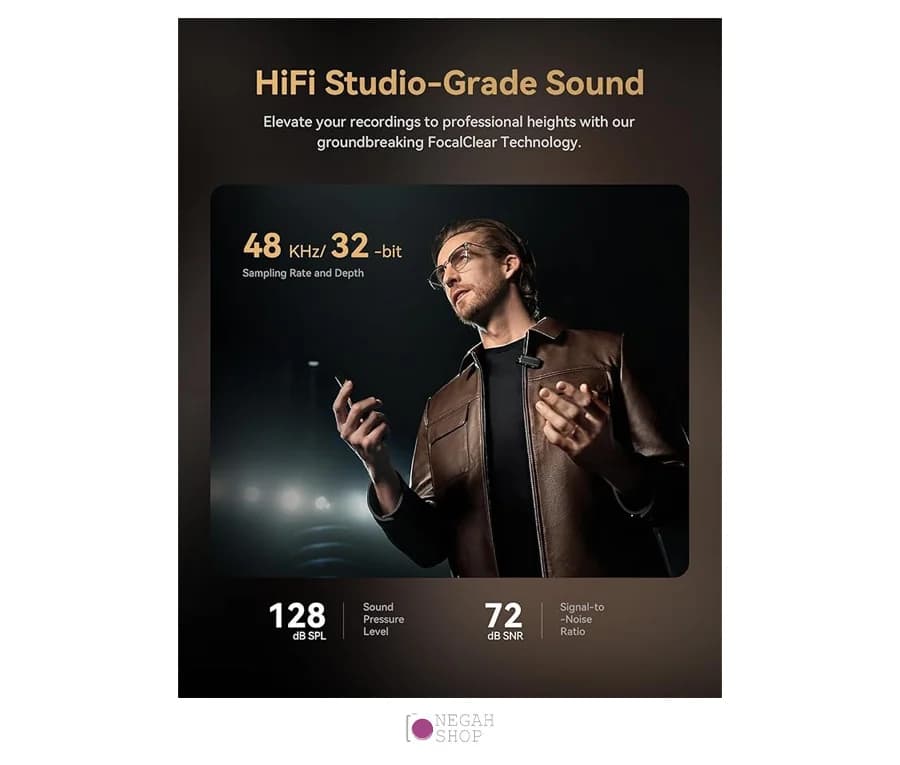 میکروفون بی سیم HOLLYLAND LARK MAX 2 SOLO به همراه 24 ماه گارانتی ایران هالی لند — تصویر ۳