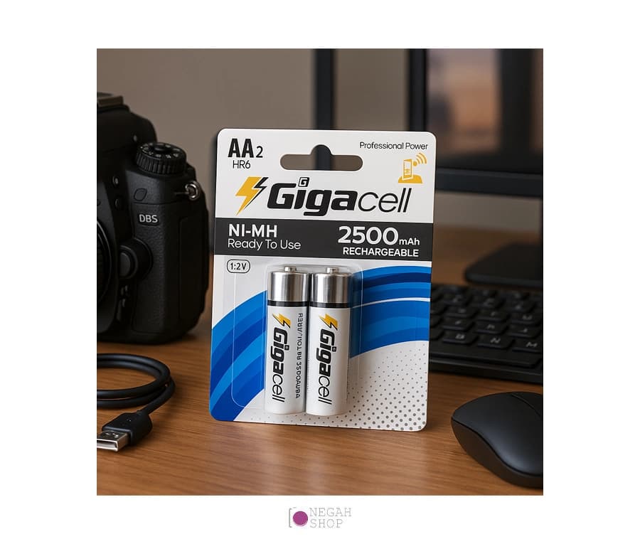 باتری قلمی قابل شارژ Gigacell AA 2500mAh — تصویر ۳