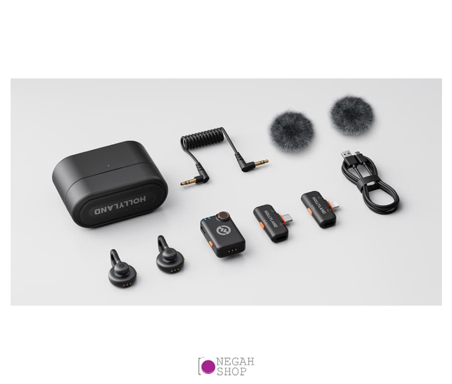 میکروفون بی سیم دو کاناله Hollyland Lark M2S Ultimate Combo به همراه 24 ماه گارانتی ایران هالی لند — تصویر ۲