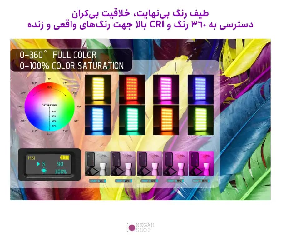 نور RGB لاکسیو Luxceo W140V — تصویر ۳