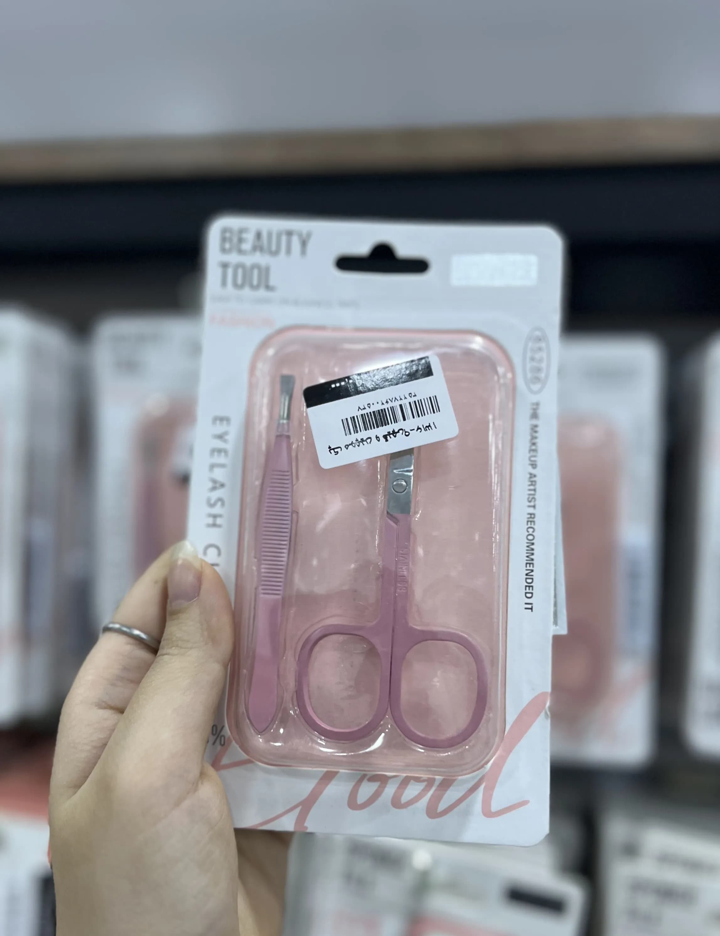 پک موچین و قیچی صورتی 1316-9 وارداتی (x) — تصویر ۲