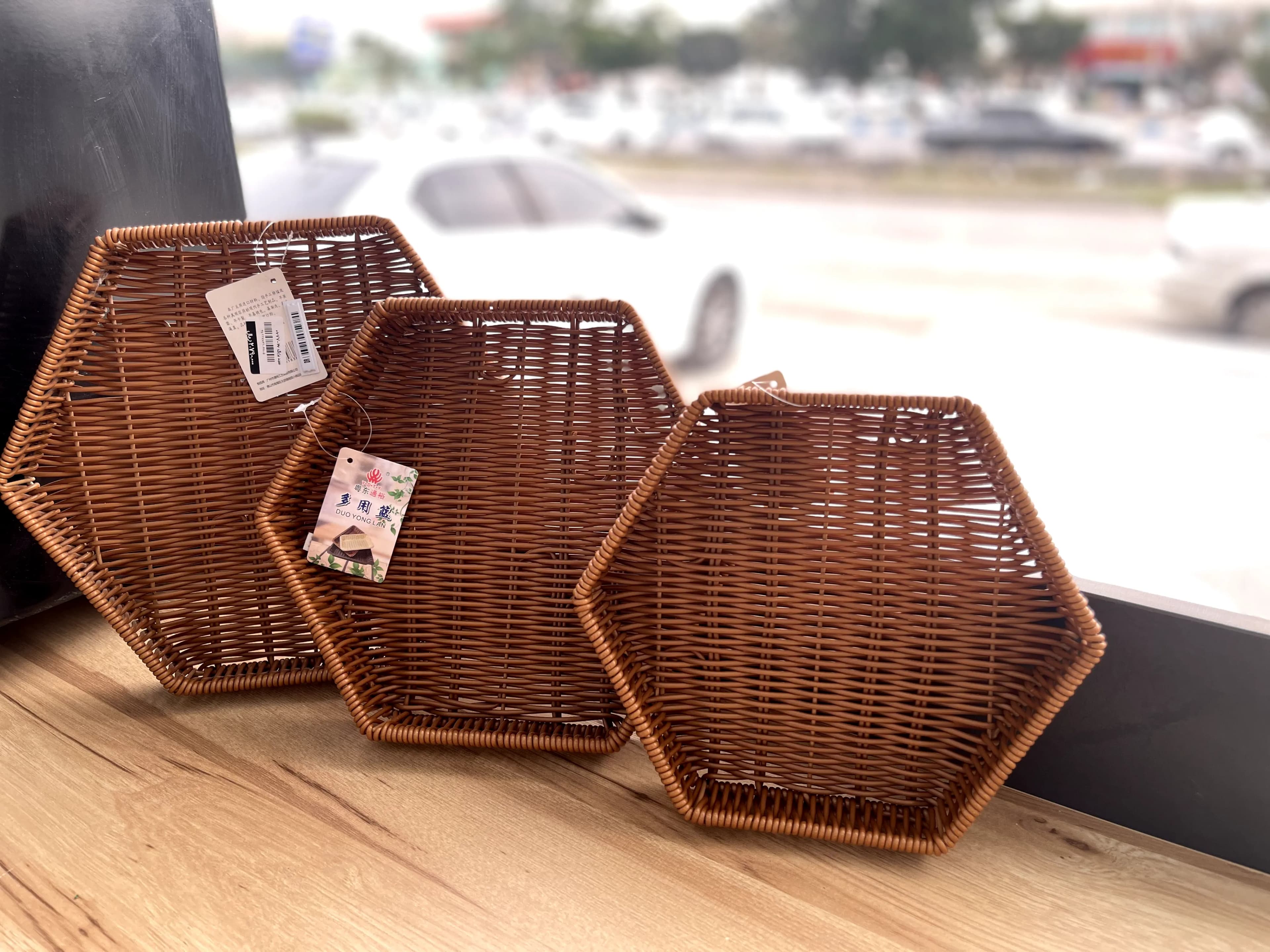سبد حصیری چندضلعی 0677-24 وارداتی (x) — تصویر ۲
