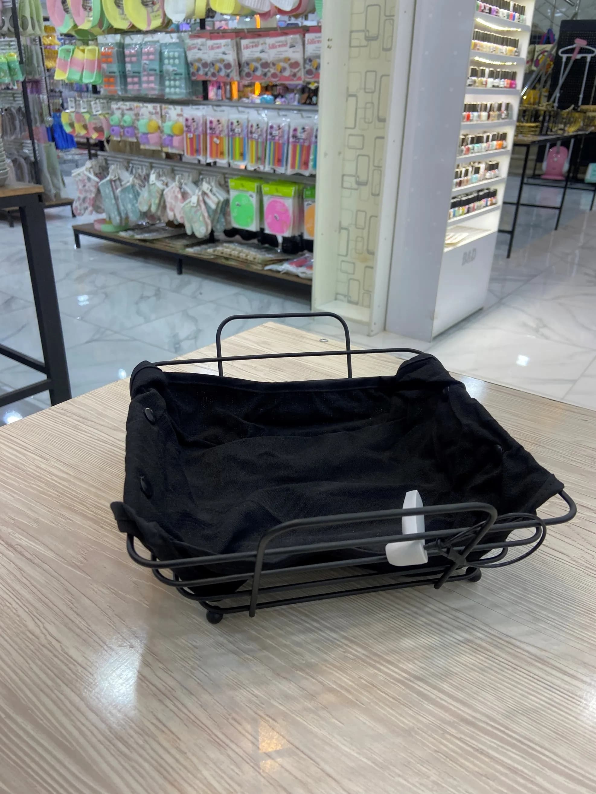 سبد مربعی فلزی پارچه دار 0677-18 وارداتی (x)