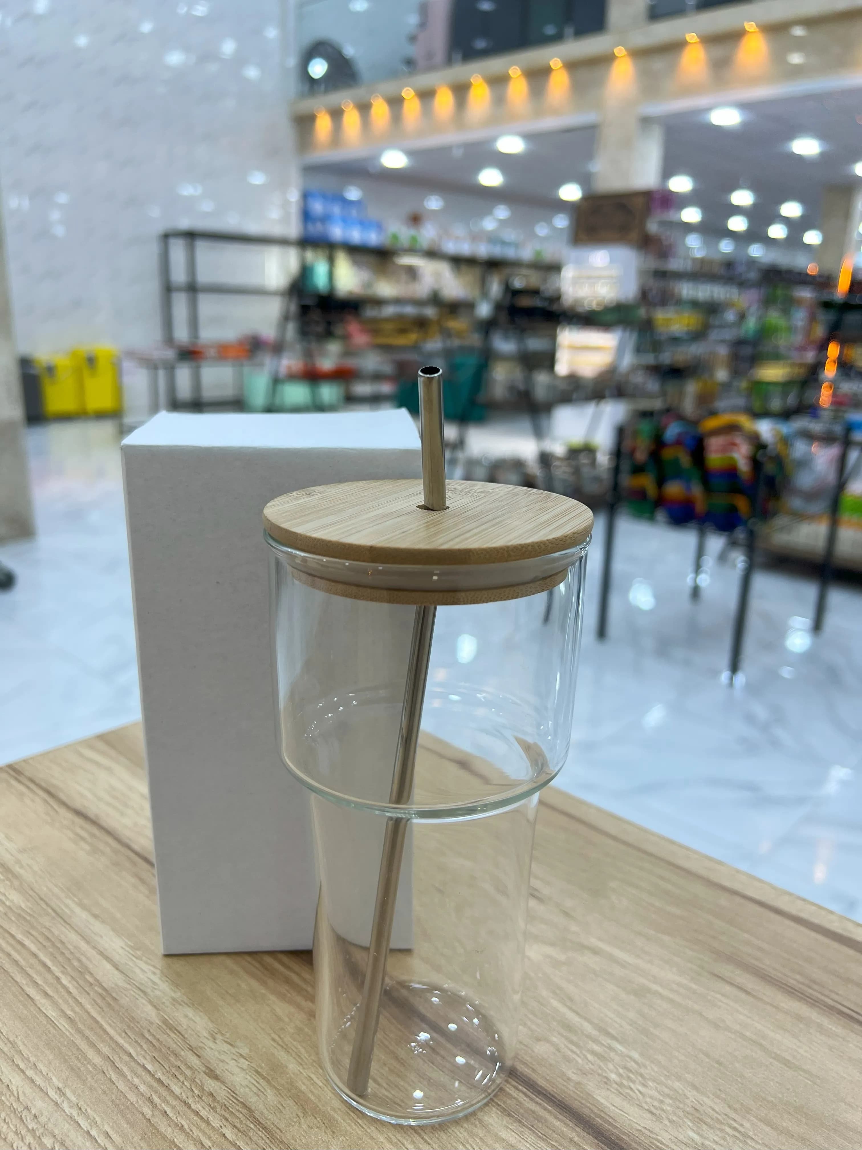لیوان اسموتی تک درب بامبو 2252-5 وارداتی (x)