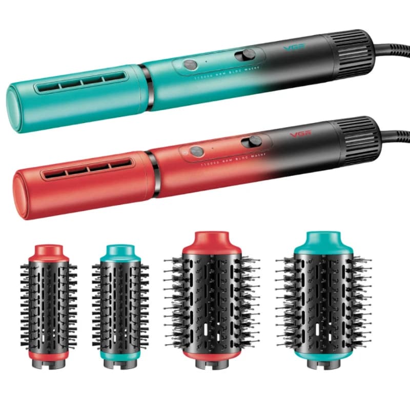 سشوار برس دار چرخشی وی جی آر VGR v-489 – مشکی – سبز (x)