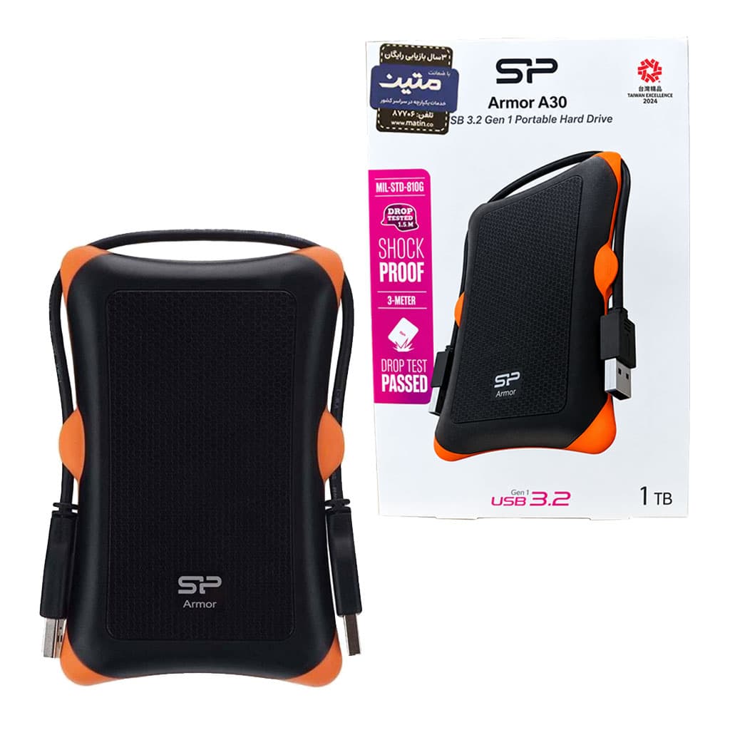 هارد EXT Silicon Power A30 1TB USB3.2 2.5-متین