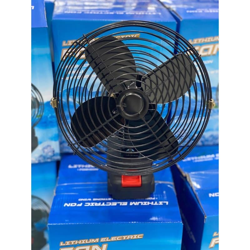 پنکه شارژی ۴۸ ولت توری فلزی مدل FAN LITHIUM 3PIN کد B546 — تصویر ۲