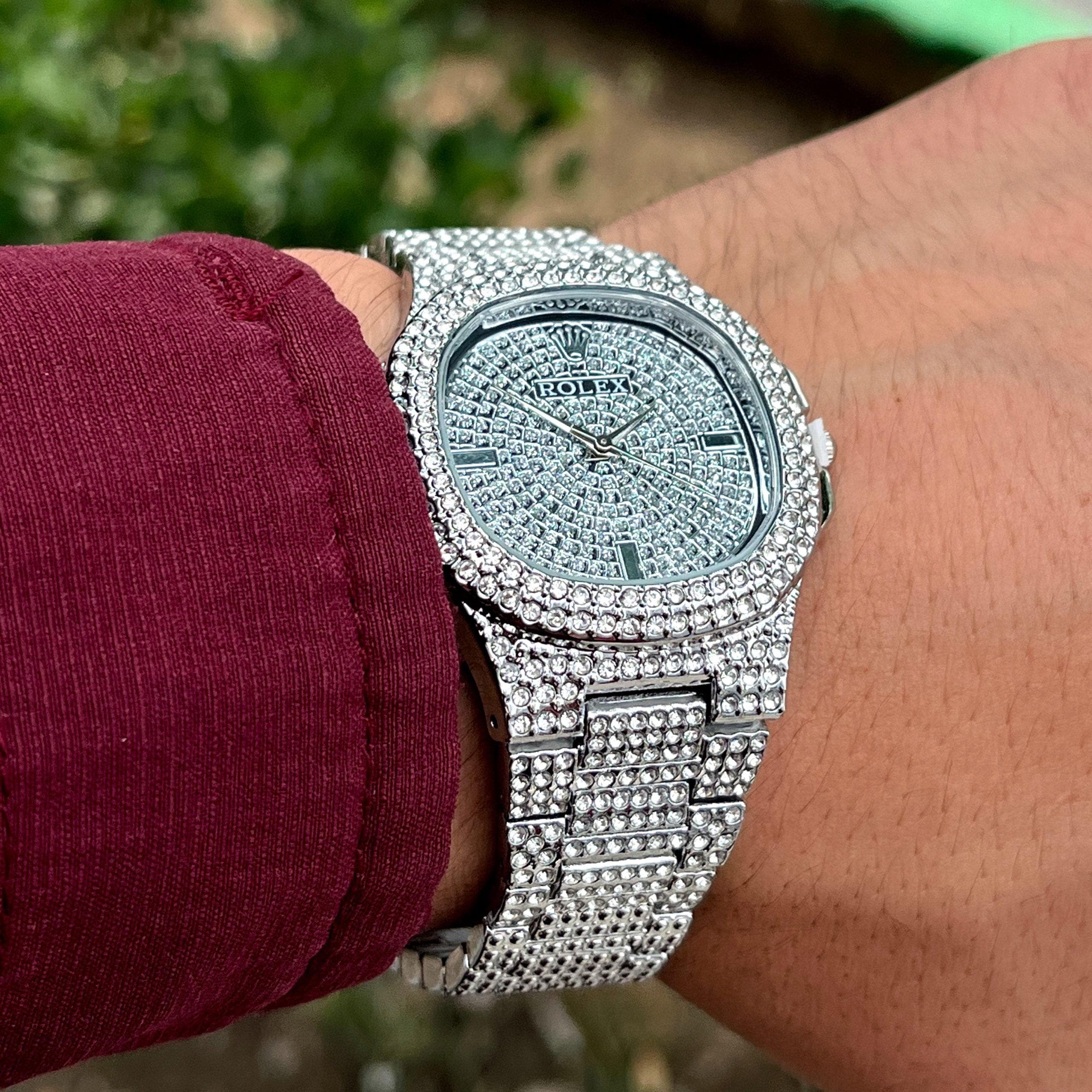 ساعت مچی فول نگین رولکس Rolex Date-Just Diamonds 14VA — تصویر ۳