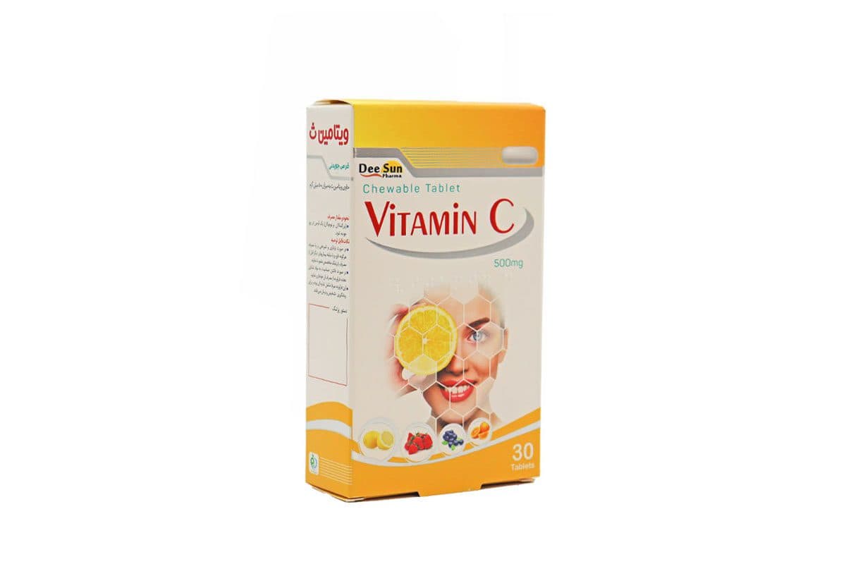 قرص جویدنی ویتامین c 500 دی سان فارما 30 عددی